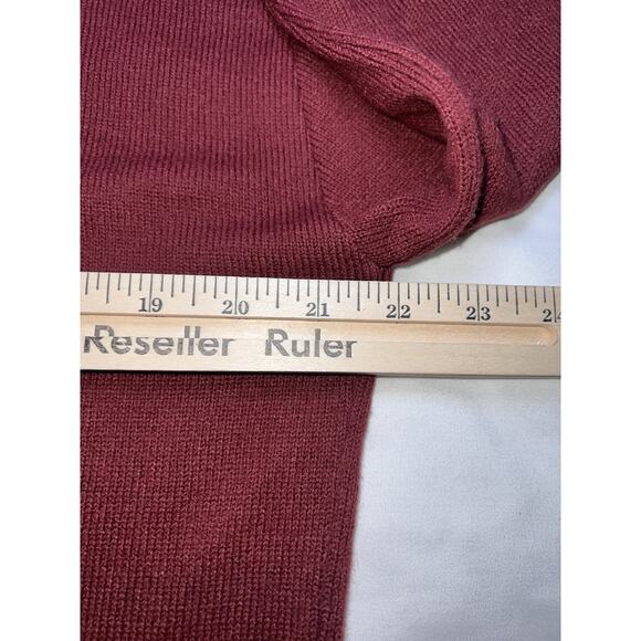 Fall River Knitting Mills Sweater Size XL Maroon Red V-Neck Grandpa VTG 80s USA - Picture 9 of 12